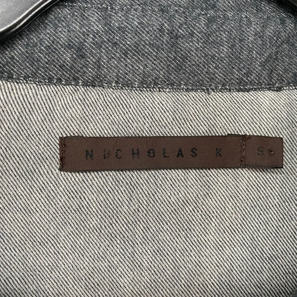 Nicholas K Shirt Womens S Gray Fleece Button Up Front Tie Lagenlook Grunge Layer